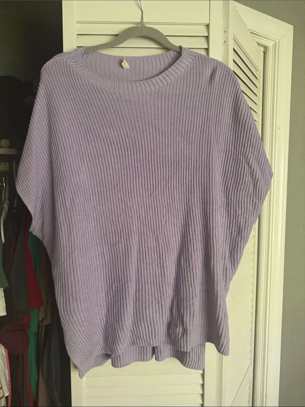 Amazon Lilac Ribbed Knit Tunic Top